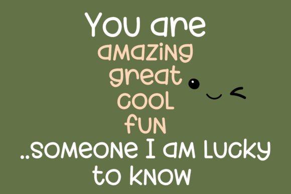 Smiley Thanks Font PNG with transparent background - Preview 1