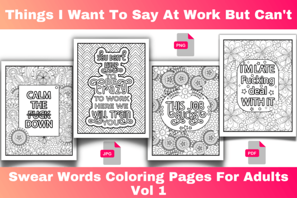 Swear Words Coloring Pages for Adults