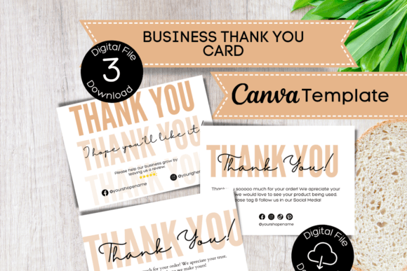 THANK YOU Card Canva Template