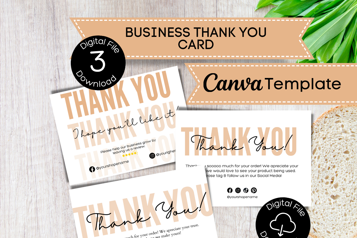 THANK YOU Card Canva Template
