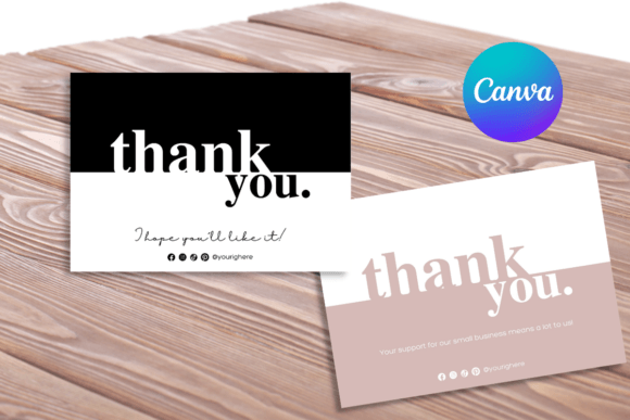 Thank You Card Monochromatic Canva