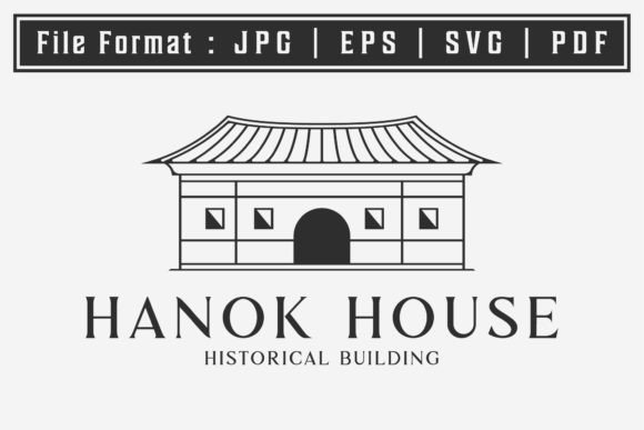 Illustration Simple Hanok Logo Icon