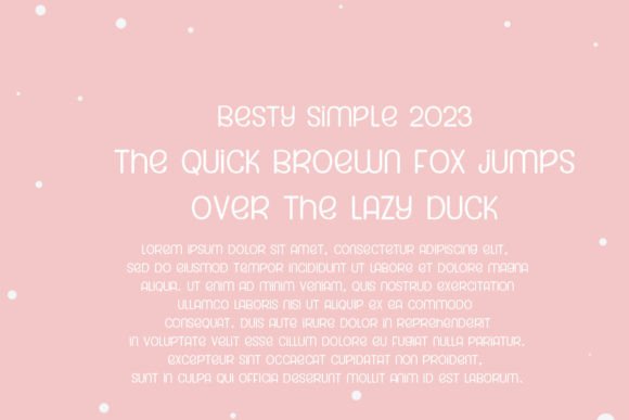 Besty Simple Font - Preview 2