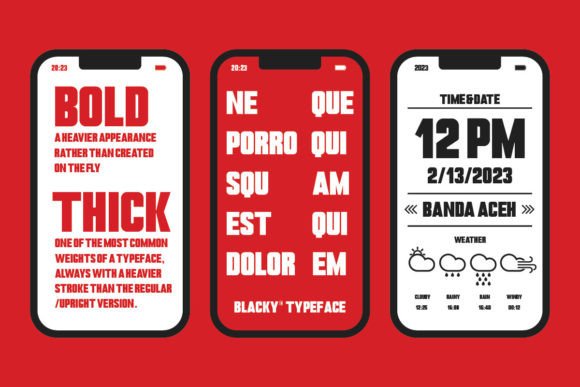 Blacky Font - Preview 5