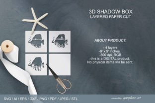 Fish 3D Layered Papercut Shadow Box SVG · Creative Fabrica