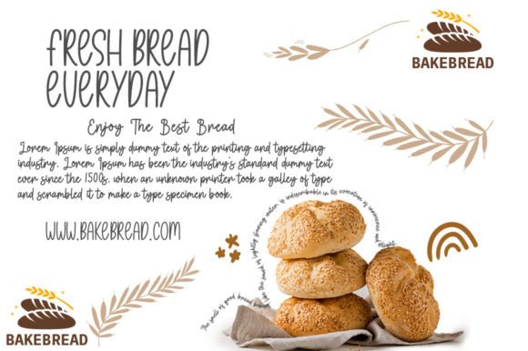 Fresh Baked Font PNG with transparent background - Preview 1