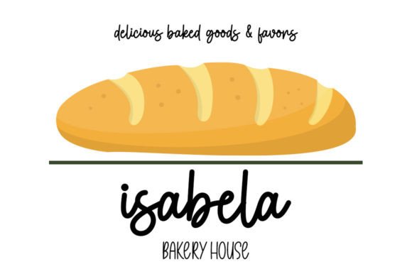 Fresh Baked Font PNG with transparent background - Preview 2