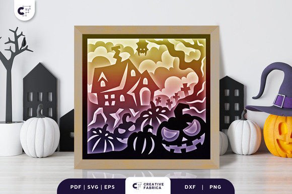 Haunted House 3D Layered Paper Cut