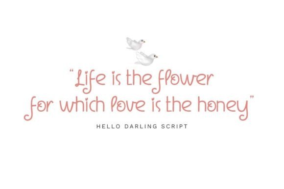 Hello Darling Font PNG with transparent background - Preview 1