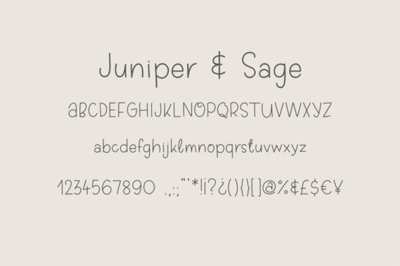Juniper & Sage Font PNG with transparent background - Preview 1