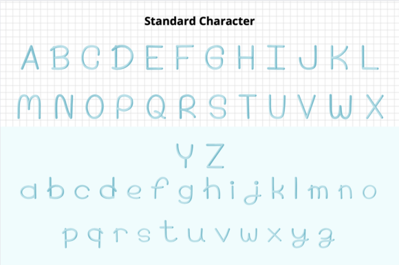 Little Blue Font PNG with transparent background - Preview 1
