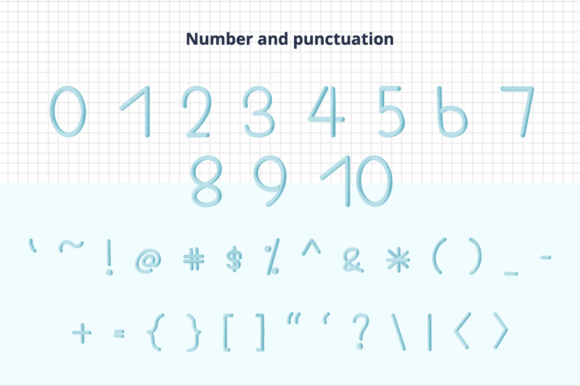 Little Blue Font PNG with transparent background - Preview 2