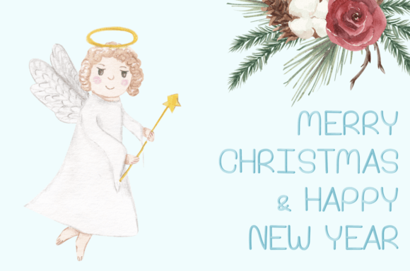 Little Blue Font PNG with transparent background - Preview 4