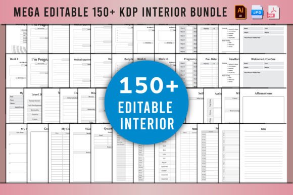 Mega Editable 150+ KDP Interior Bundle