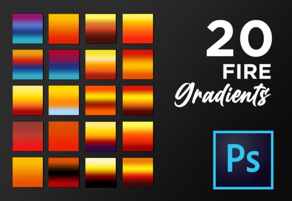 Photoshop Fire Gradients Pack Collection