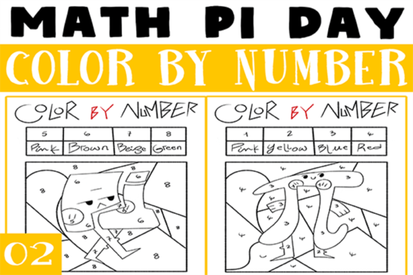 Pi Day Color by Number Worksheet for Kid