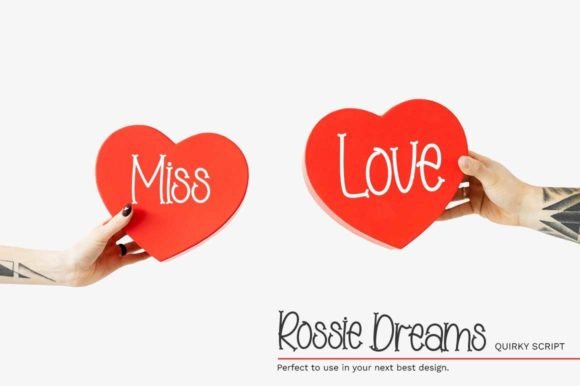 Rossie Dreams Font PNG with transparent background - Preview 1