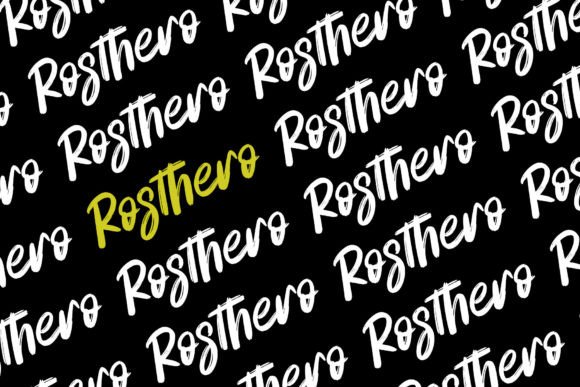 Rosthero Font PNG with transparent background - Preview 4