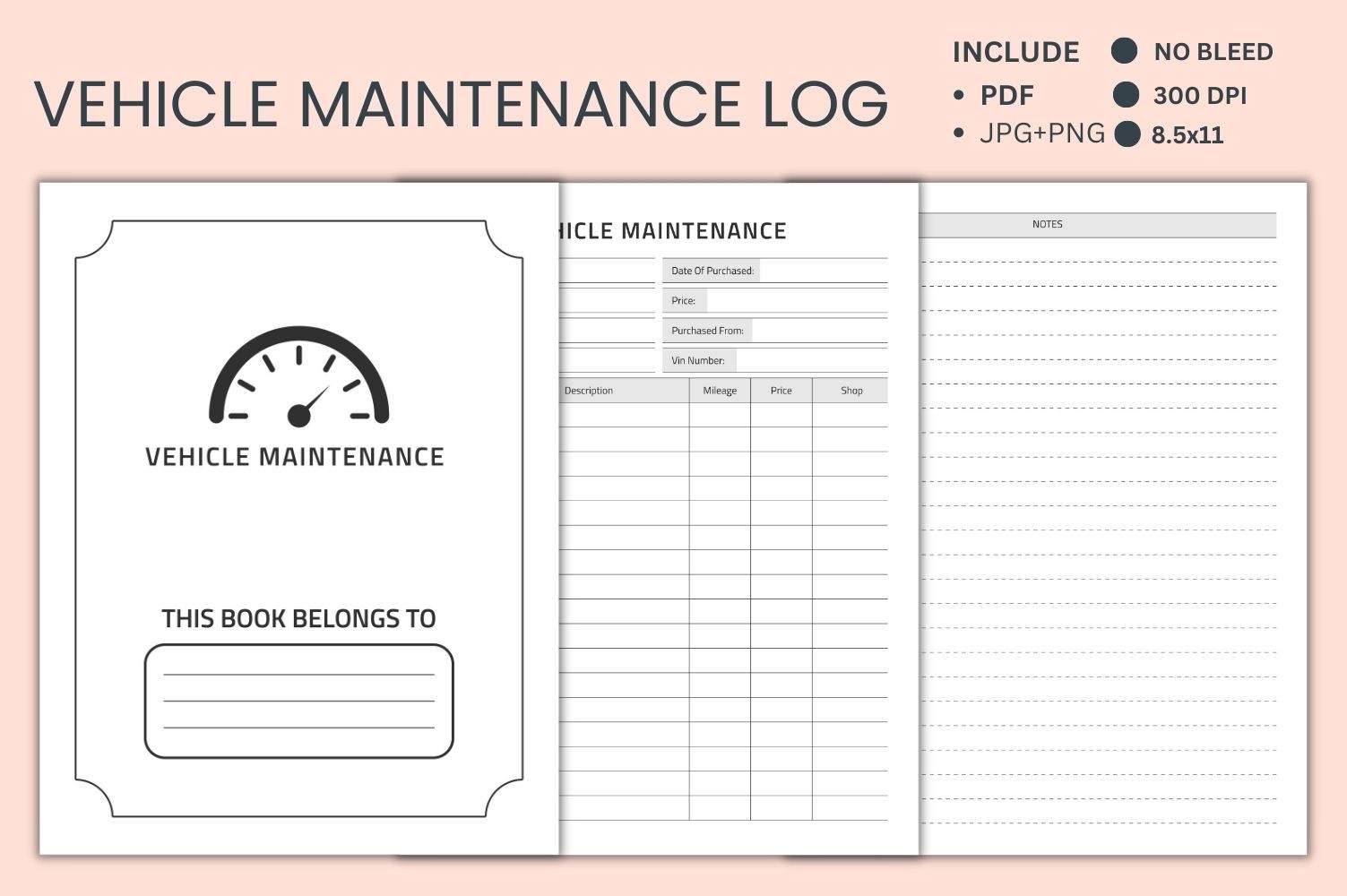 Vehicle Maintenance Log Kdp Interior Graphic by armanmojumdar49 ...