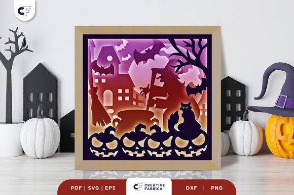 Witch 3D Shadow Box Paper Cut