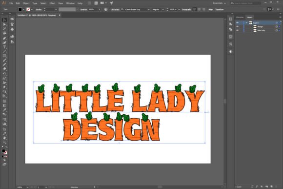 Carrot Easter Day Font PNG with transparent background - Preview 2
