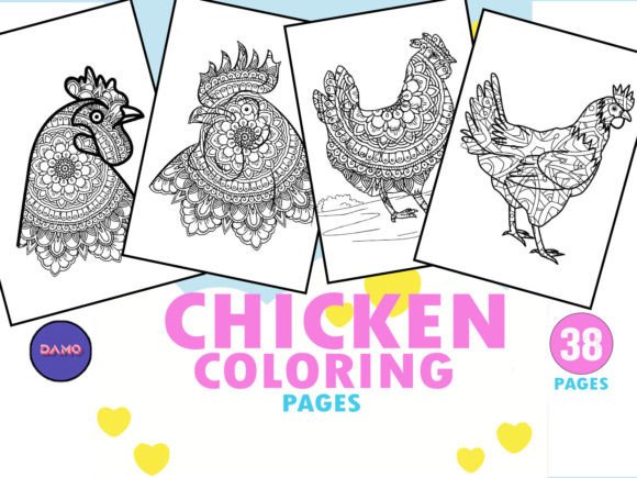 Chicken Coloring Pages for Adults