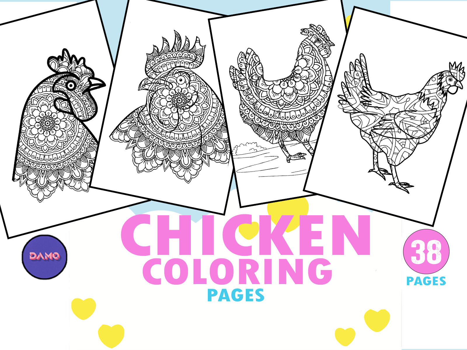 Chicken Coloring Pages for Adults