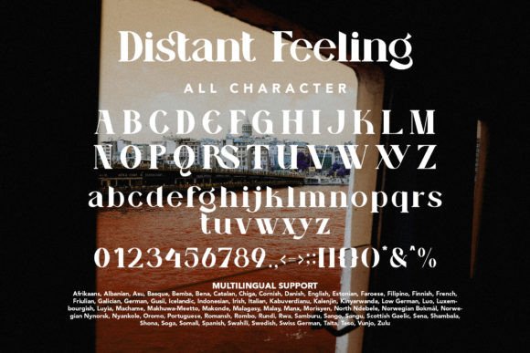 Distance Feeling Font PNG with transparent background - Preview 3