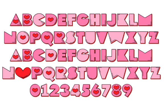 Pog Love Font PNG with transparent background - Preview 2