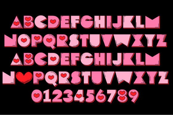 Pog Love Font PNG with transparent background - Preview 3