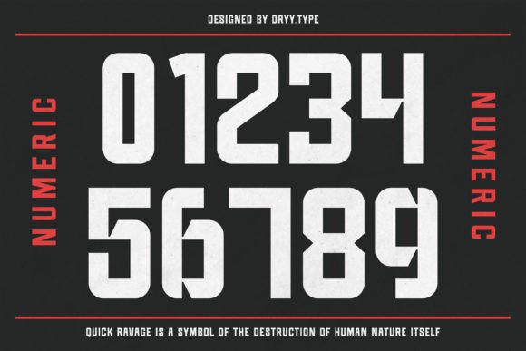 Quick Ravage Font PNG with transparent background - Preview 3