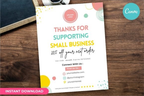 Thank You Card Business Template Canva