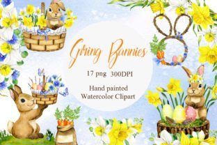 Watercolor Easter Bunny Ears Clipart PNG Graphic by WatercolorArtByOlga ...