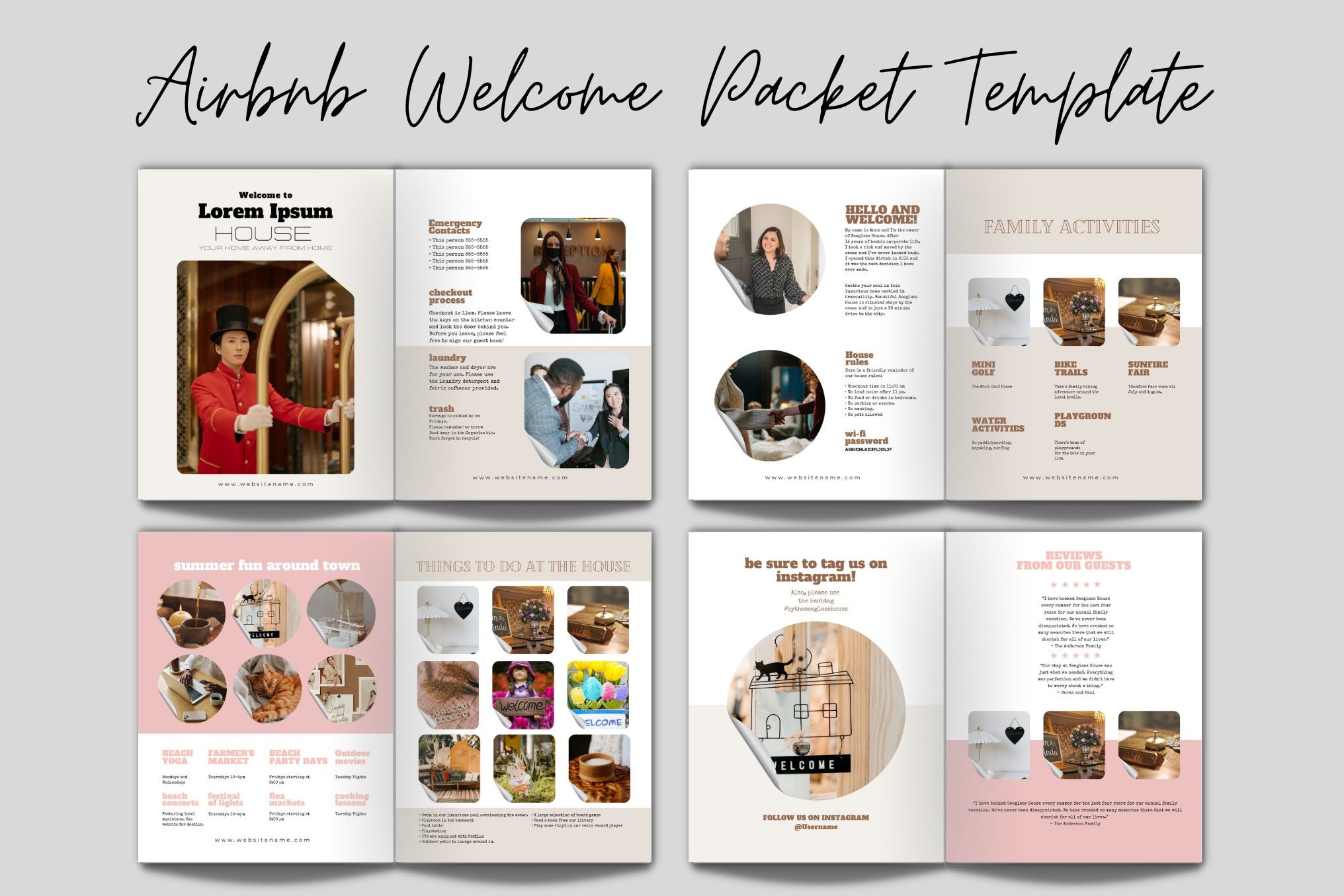 Airbnb Welcome Book Canva Template