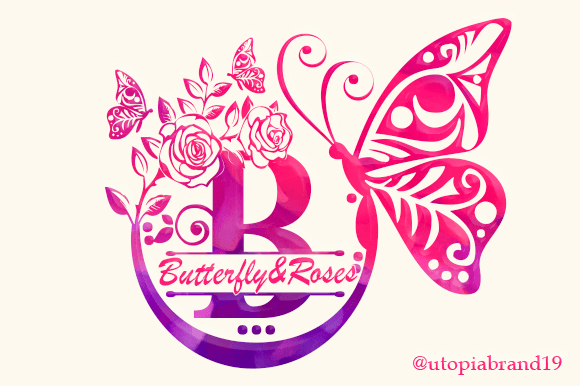 Butterfly and Roses