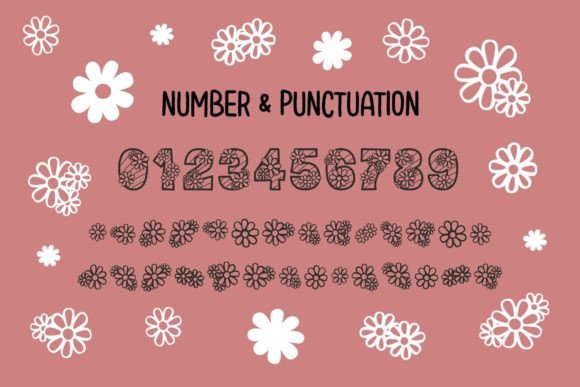 Daisy Rainbow Font PNG with transparent background - Preview 2