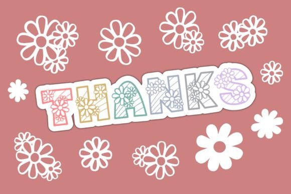 Daisy Rainbow Font PNG with transparent background - Preview 3