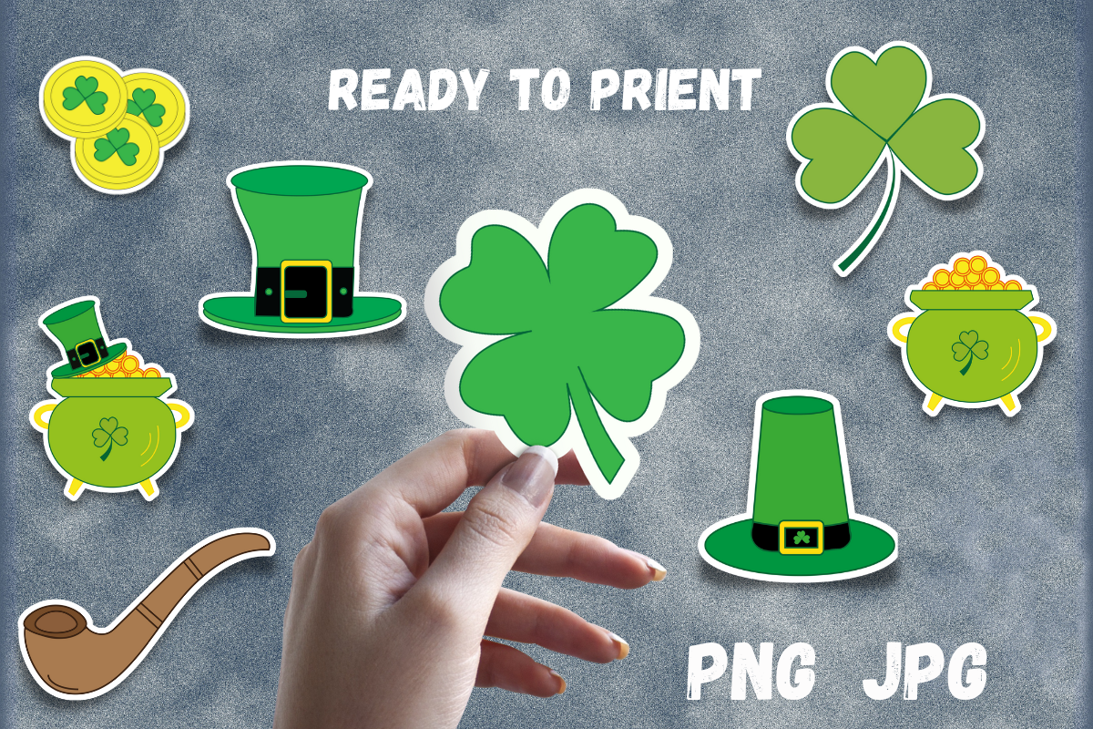 Printable St Patrick Day Stickers Graphic by Hamees Store · Creative ...