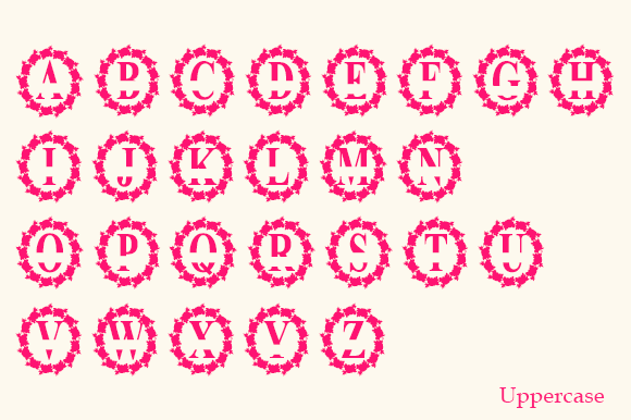 Rosena Monogram Font PNG with transparent background - Preview 3