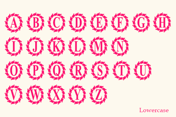 Rosena Monogram Font PNG with transparent background - Preview 4