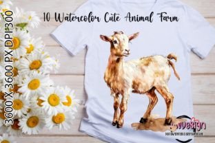 10 Watercolor Animals Farm Clipart PNG Graphic by BbowDesign · Creative ...