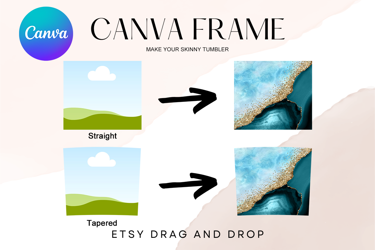 Canva Frame Tumbler Template 20oz Skinny