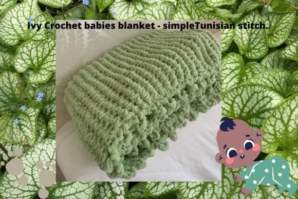 Tunisian Easy Crochet Babies Blanket PDF