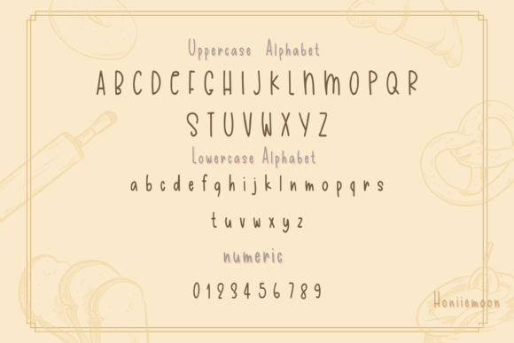 Butter Toast Font PNG with transparent background - Preview 1
