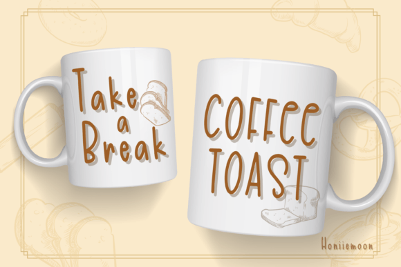 Butter Toast Font PNG with transparent background - Preview 2
