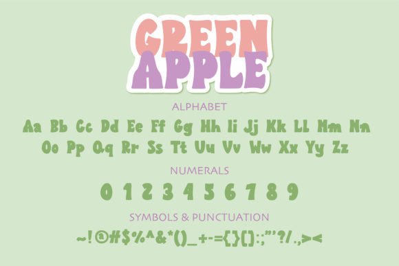 Green Apple Font - Preview 1