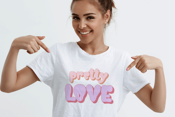 Groovy Happy Font PNG with transparent background - Preview 1