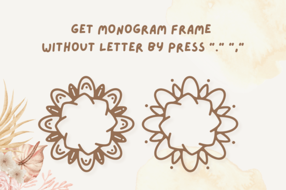 Rositha Monogram Font PNG with transparent background - Preview 3