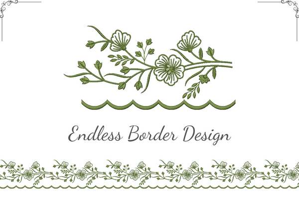 Vintage Floral Border