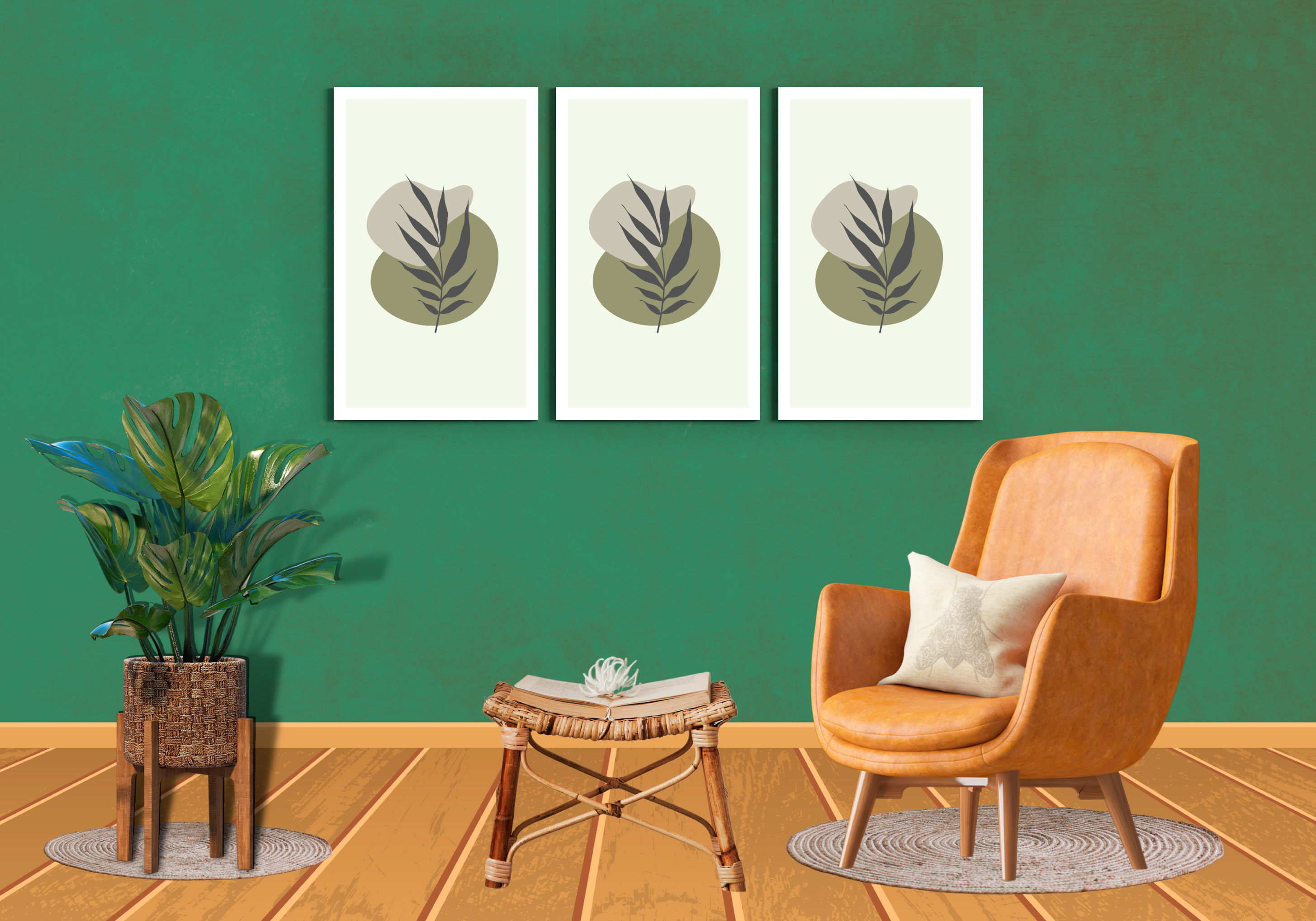 Mook Design Wall Art Mockup, Psd Mockup, Frame Mock Graphic by Ali's Design ...